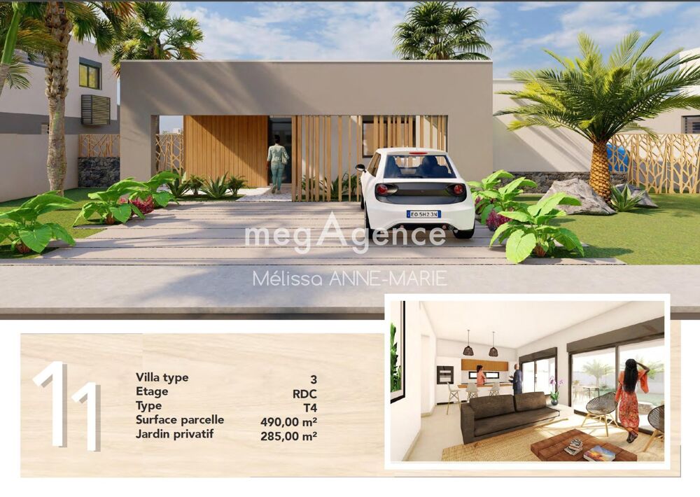 Vente Maison Villa T4 moderne (lot n°8) avec jardin – Baie-Mahault Baie-mahault
