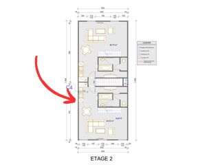  Appartement  vendre 2 pices 44 m