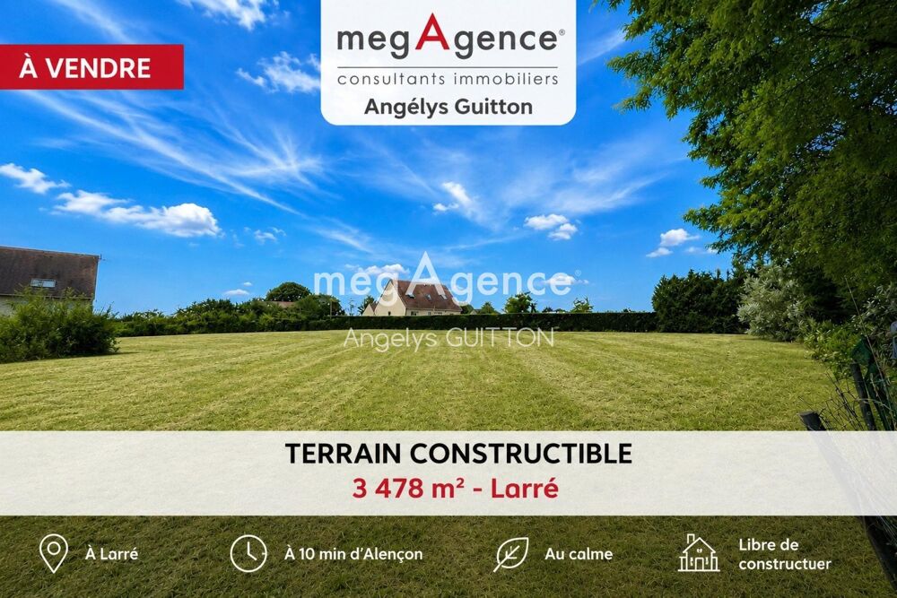 Vente Terrain Terrain constructible de 3 478 m² à 10 minutes d'Alençon Alencon