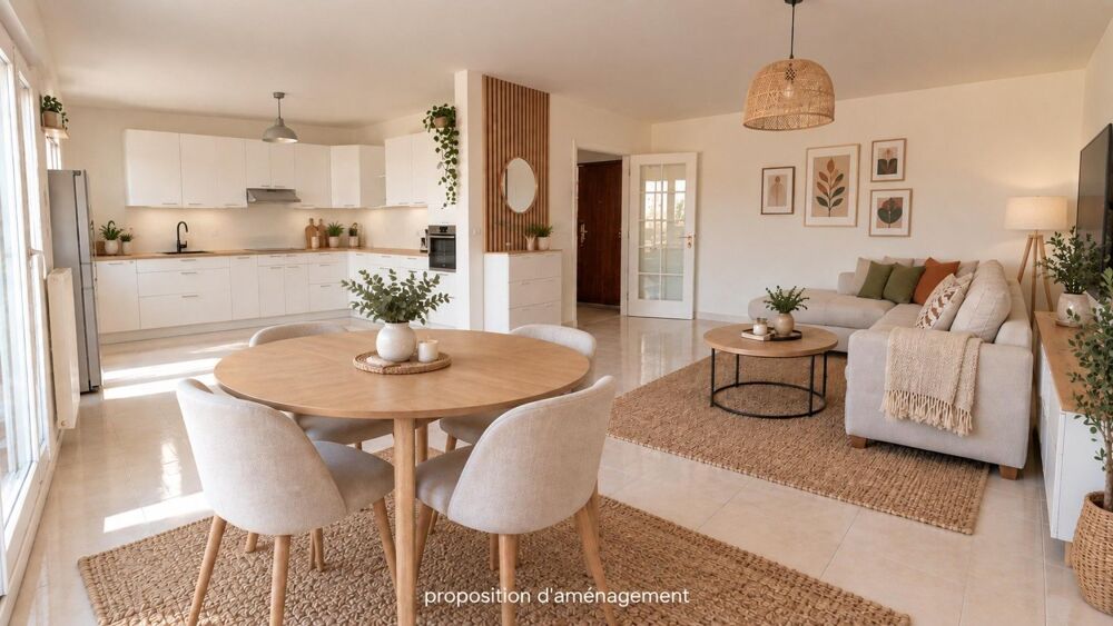 Appartement lumineux en rez-de-jardin avec place de parking