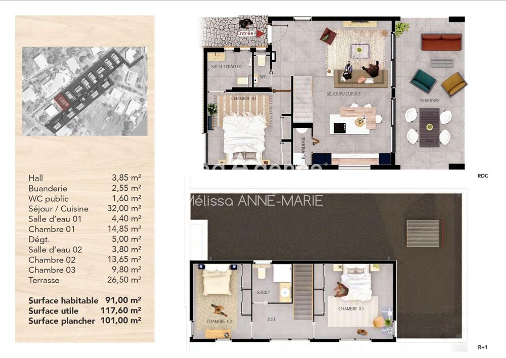 Vente Maison Villa contemporaine T4 (lot n°6) – Baie-Mahault Baie-mahault