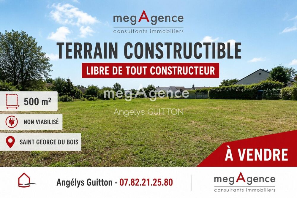 Vente Terrain Terrain constructible de 500 m², 10 minutes du Mans Saint-georges-du-bois