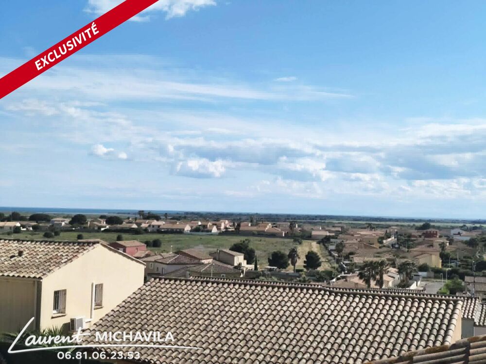 Vente Maison PORTIRAGNES - Maison exceptionnelle 100 m² - 451 m² de terrain - Vue mer et montagne Portiragnes