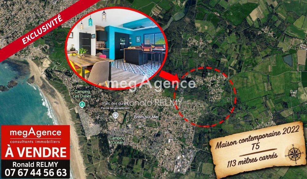 Vente Maison BREM-SUR-MER  Maison contemporaine de 2022 T5 113 m² Brem-sur-mer