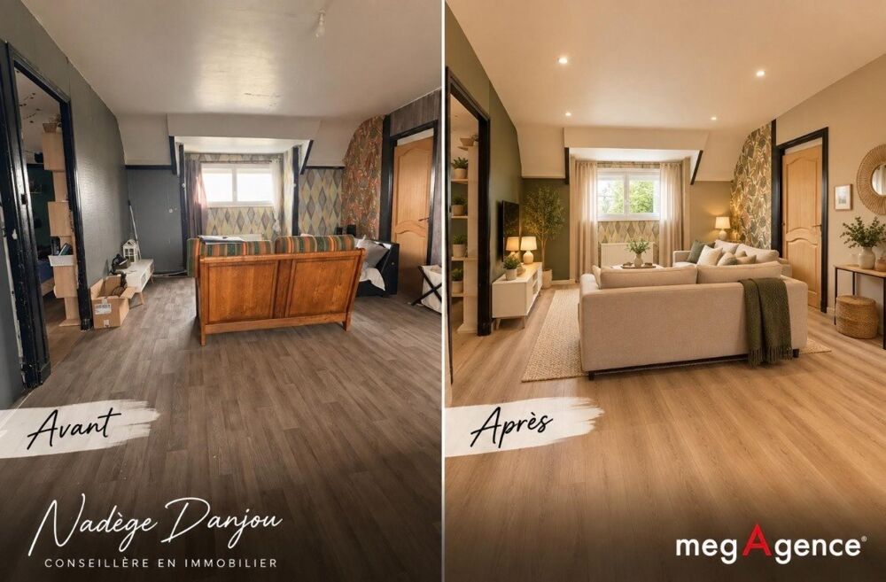 CAUMONT-SUR -AURE PAVILLON 132M2 6 CHAMBRES -SOUS-SOL COMPLET DPE B