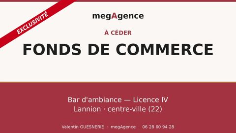 Rare opportunit&eacute; - Bar d'ambiance, en plein cœur de Lannion ! 245000 22300 Lannion