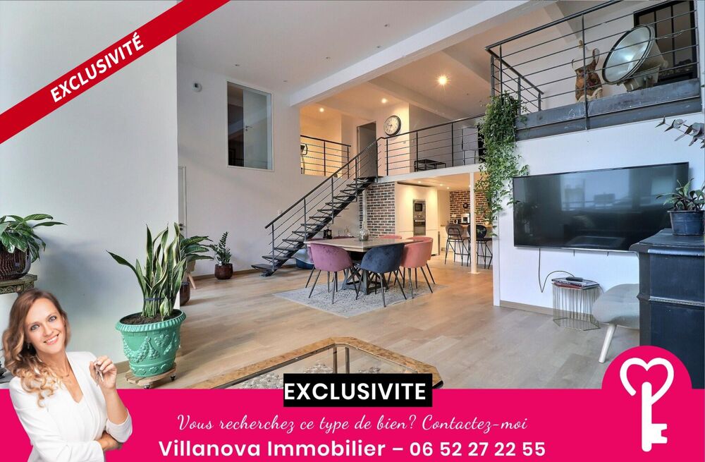 LOFT RARE - 3 CHAMBRES - 2 SALLES DE BAIN - TERRASSE - PARKING - CAVE