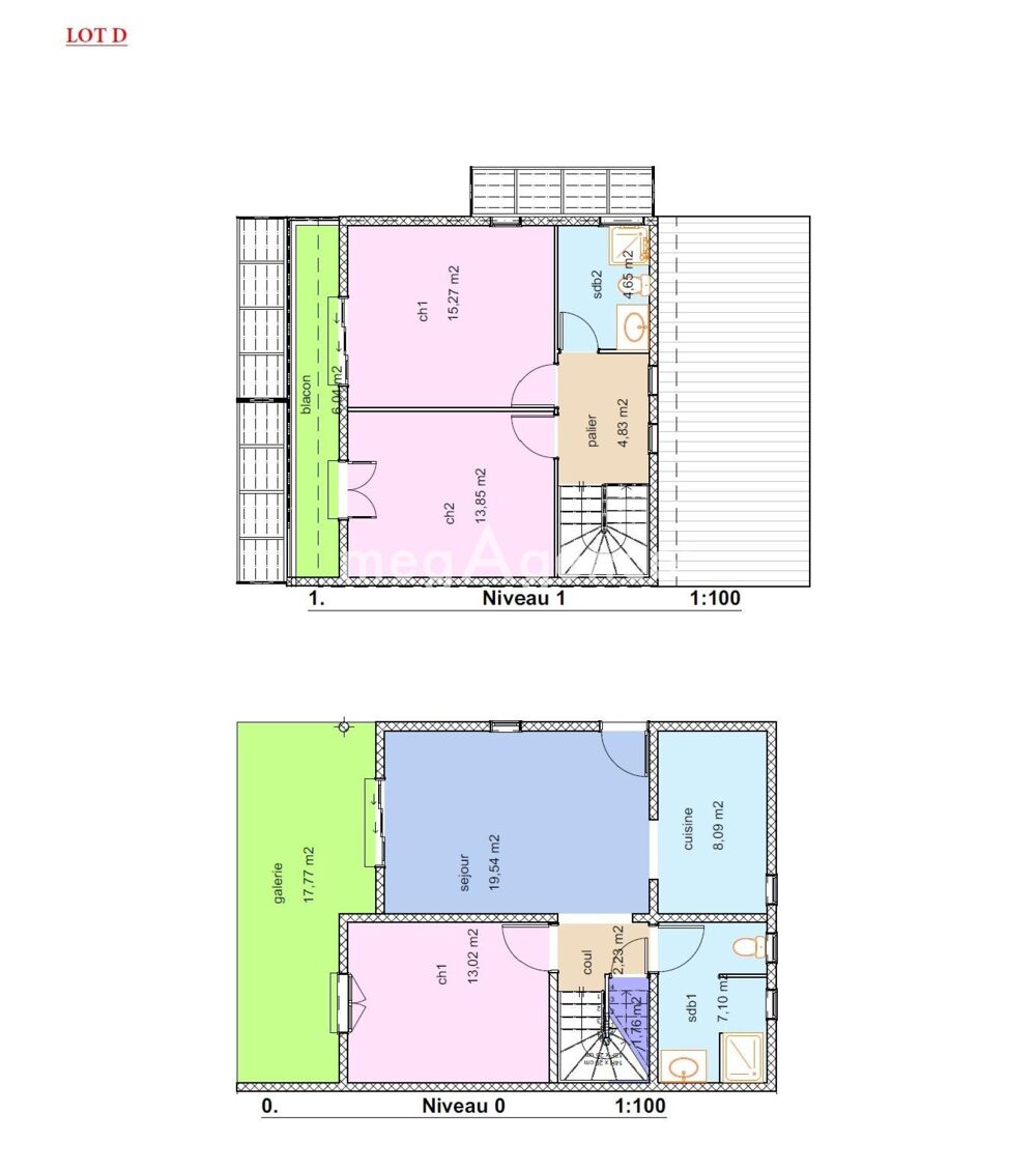 Vente Maison Dupex T4 mitoyen (lot D), à vendre dans le secteur du Moule Le moule