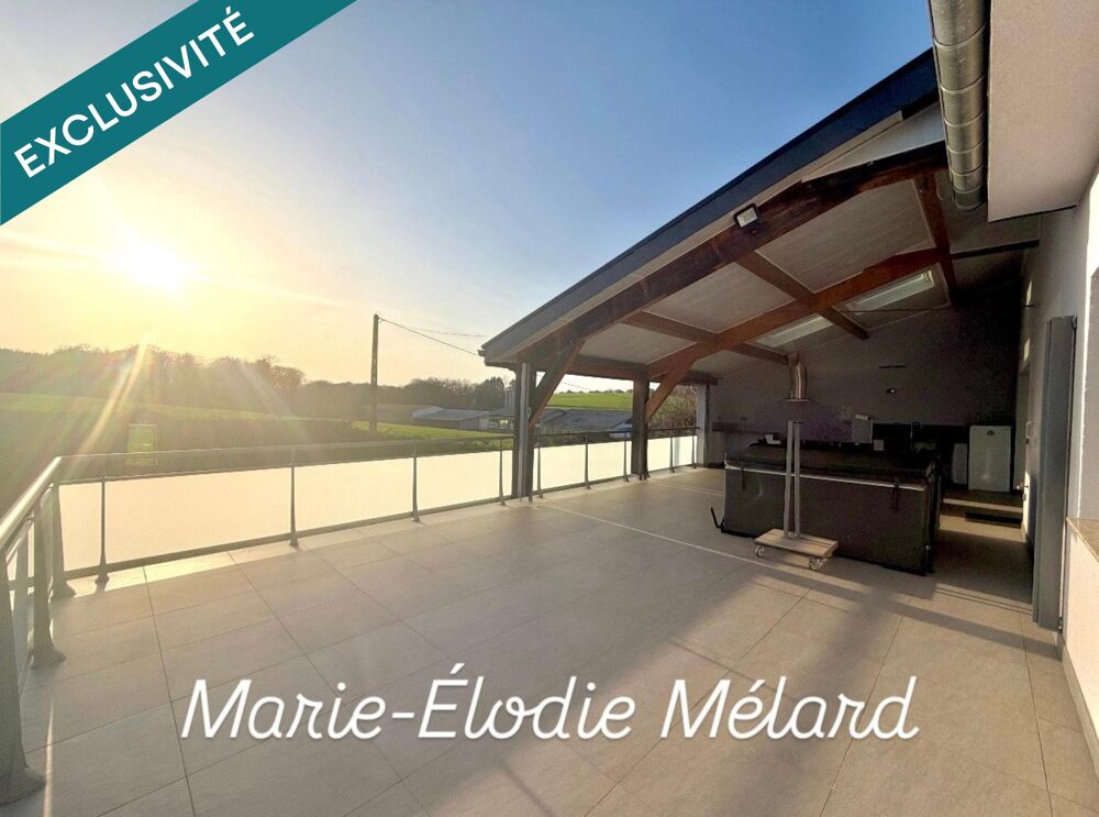 Maison plain-pied surélevé sur 12 ares -vue champs- grands garages de 93m²