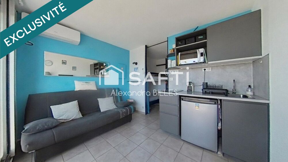 Vente Appartement Front de mer – Studio cabine rénové avec vue mer, terrasse, piscine et accès direct à la plage Saint-cyprien