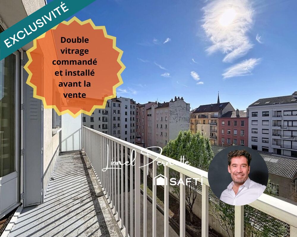 Villeurbanne limite Bellecombe, T5 avec balcons et vue