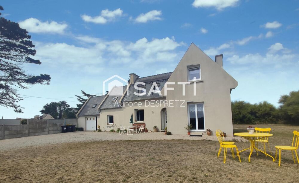 Vente Maison Cléder – Maison rénovée de 94 m² à 200 m de la plage, terrain de 1967 m² Cleder