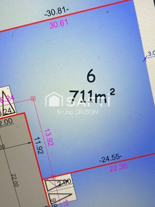  Terrain � vendre 711 m�