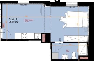  Appartement � vendre 1 pi�ce 30 m�