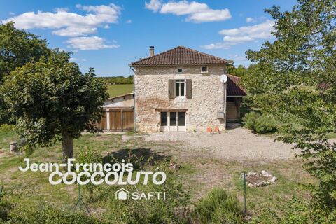   Maison ancienne en pierre de 65 m² avec deux chambres, garage, cave et jardin arboré Maison - 3 pièce(s) - 65 m²