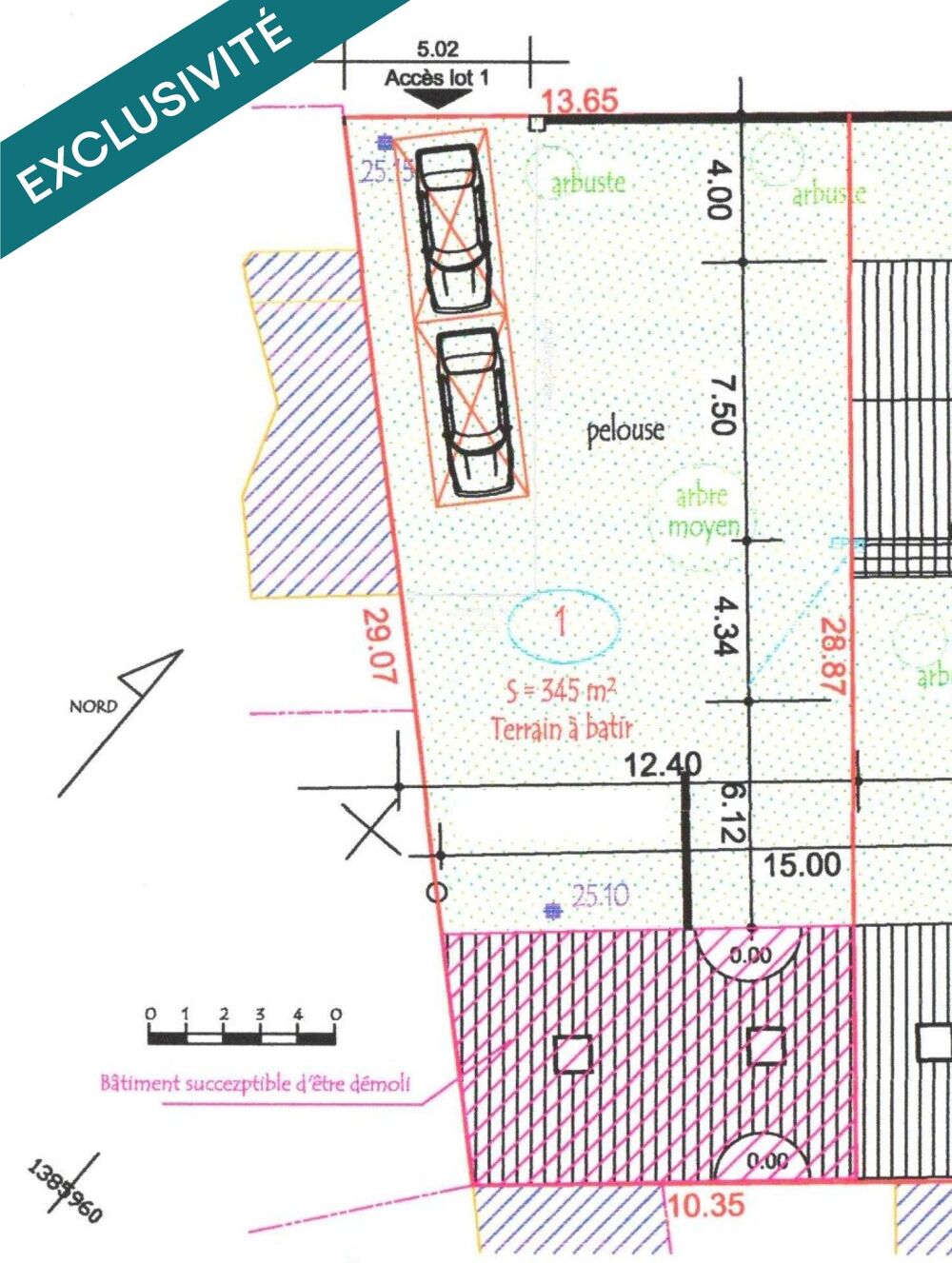 Vente Terrain Rare ! Terrain libre de constructeur en centre-bourg Dompierre-sur-mer