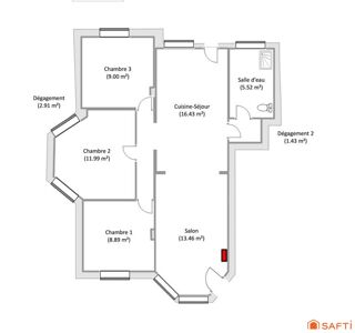  Appartement à vendre 4 pièces 70 m²