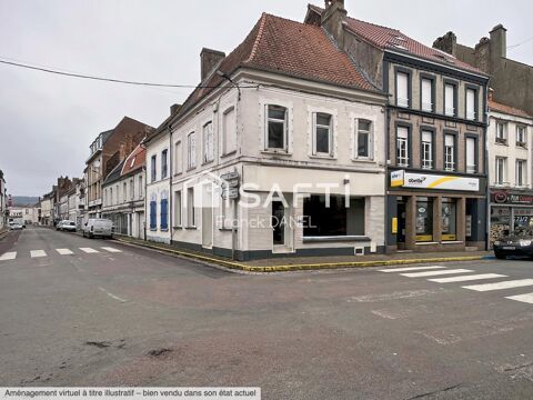 Immeuble compos&eacute; d'un local commercial et un appartement &agrave; Hesdin 109000 62140 Hesdin