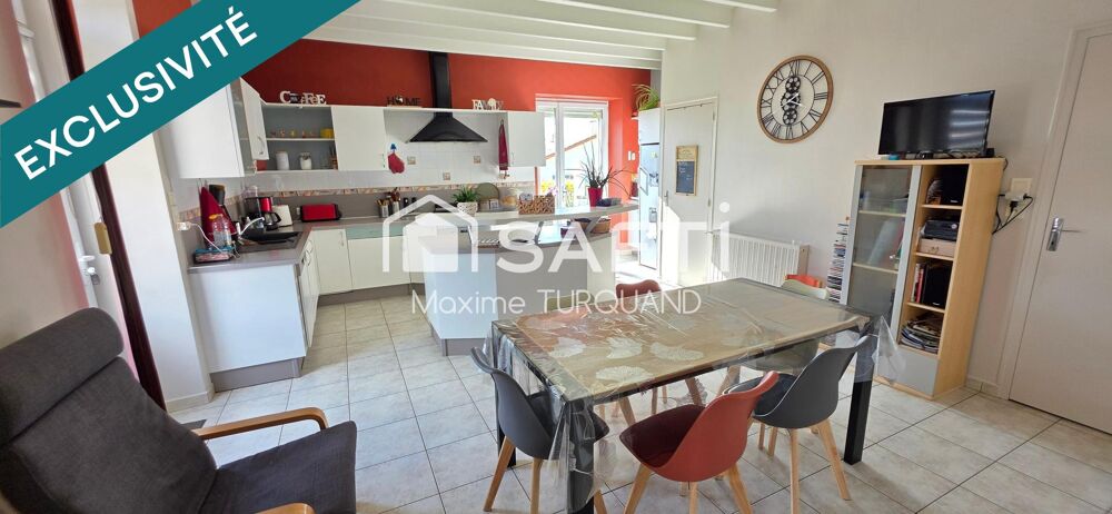 Vente Maison Longère 173m², 5 chambres, 1 bureau, dépendances + 1260m² de terrain. La foret-sur-sevre