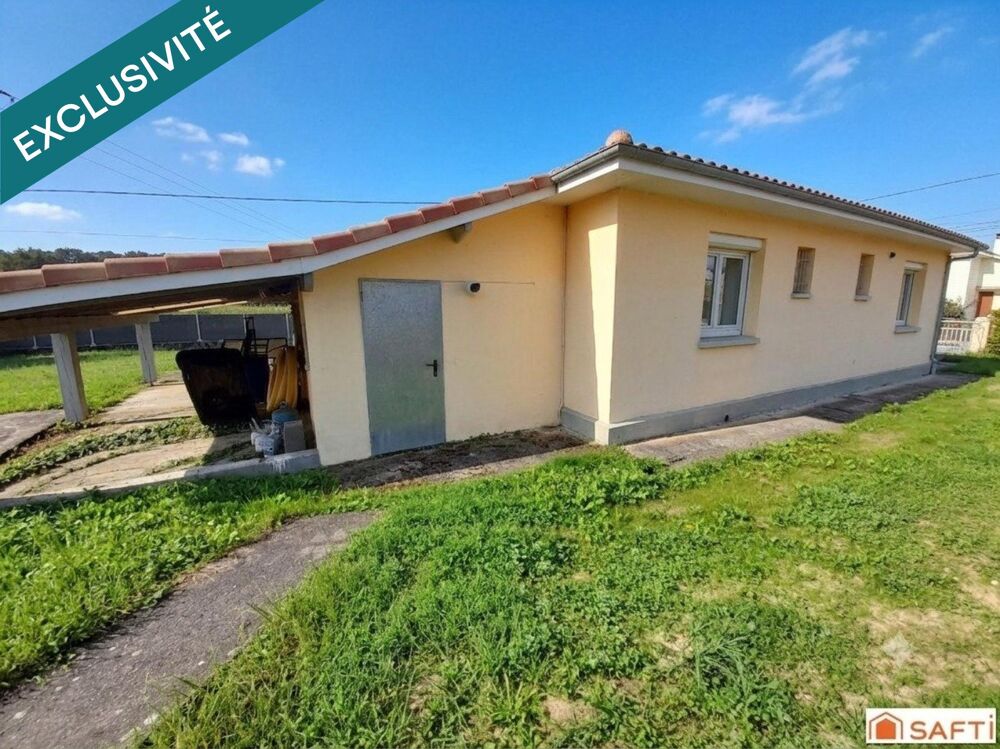 Maison de plain pied 95m2, 3 chambres, garage