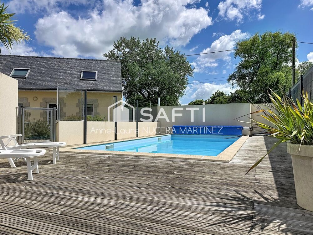 Vente Maison Maison avec 3 gîtes et espaces bien-être (piscine, sauna, hammam) à Lannilis. Double garage, double carport et jardin Lannilis