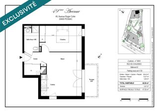  Appartement � vendre 2 pi�ces 44 m�