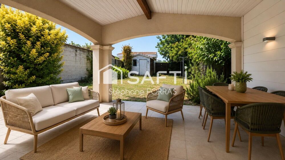 Maison familiale en pierre avec jardin