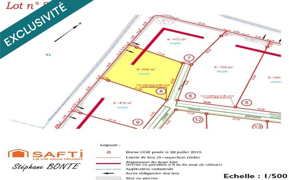 Vente Terrain Terrain de 446 m² viabilisée (lot 8) – Le Puy Le puy-en-velay