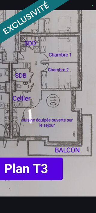  Appartement à vendre 3 pièces 83 m²
