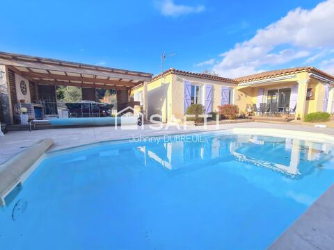   PIGNANS - SUPERBE VILLA T4 DE PLAIN-PIED AVEC PISCINE, DOUBLE GARAGE ET PRESTATIONS MODERNES, NICH�E SUR UN TERRAIN PAYSAGER DE Maison - 4 pi�ce(s) - 120 m�