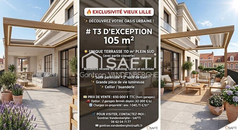à vendre  Appartement Lille (59800)