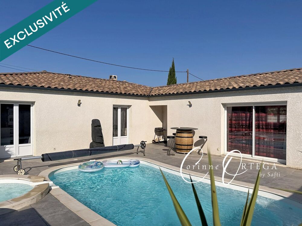 Vente Maison Villa Plain pied - 4 chambres - Piscine et Grand garage Beauvoisin