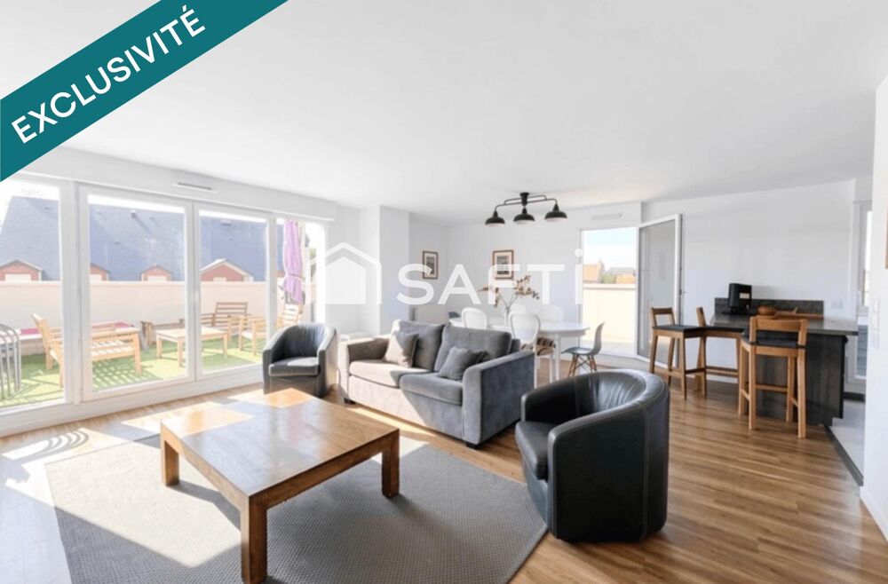 Dernier étage, terrasse sud-ouest de 45 m² - comme neuf