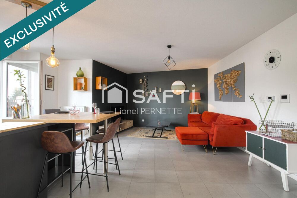 Vaulx VILLAGE  T3 dernier étage, terrasse 20m²