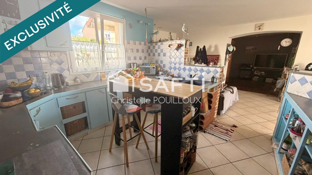 Maison 3 chambres, 1 bureau indépendant, cour, jardin