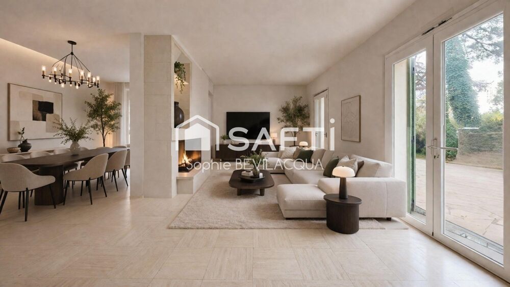 MAISON INDIVIDUELLE SANS VIS A VIS 5 CHAMBRES AVEC SOUS SOL TERRAIN PLAT 3500M² PISCINE