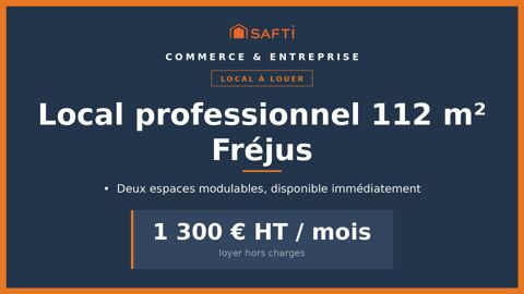 &Agrave; louer : local professionnel 112 m&sup2;, Fr&eacute;jus 1425 83600 Frejus