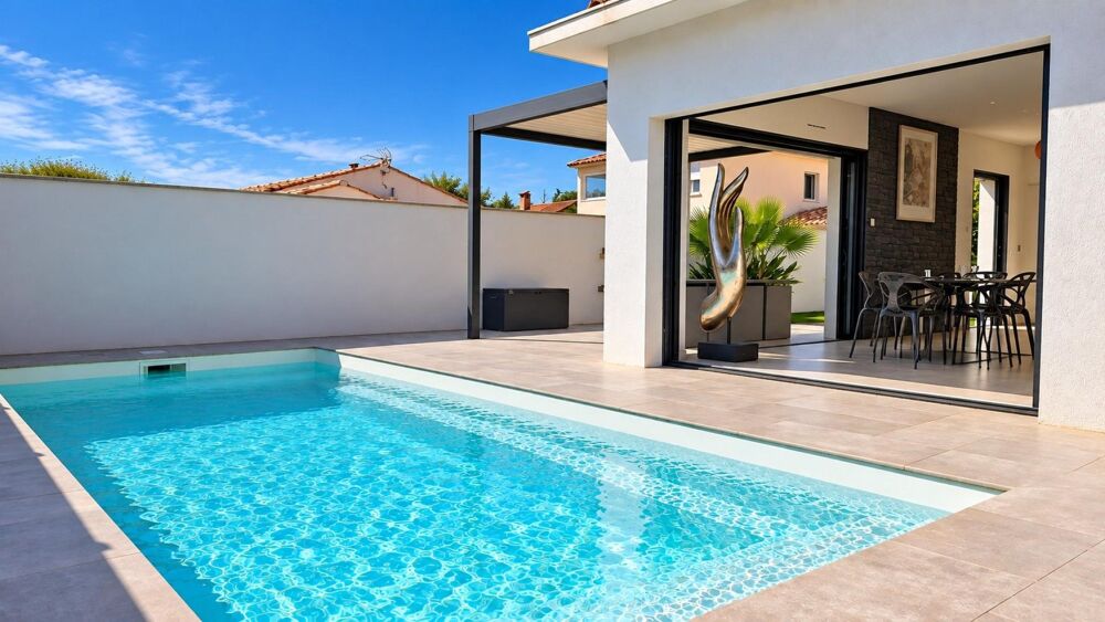 Vente Maison SAINT-CYR-SUR-MER - MAISON CONTEMPORAINE PLAIN-PIED 132 M² AVEC PISCINE - 4 CHAMBRES Saint-cyr-sur-mer