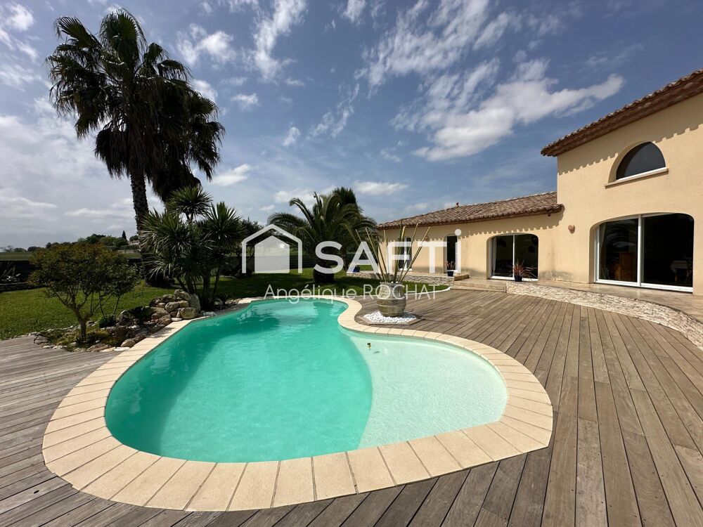 Vente Maison SOUS COMPROMIS  Nouveauté chez SAFTI Magnifique  Languedocienne T5 piscine Garage sur un jardin idéale de 1050m2 Magalas