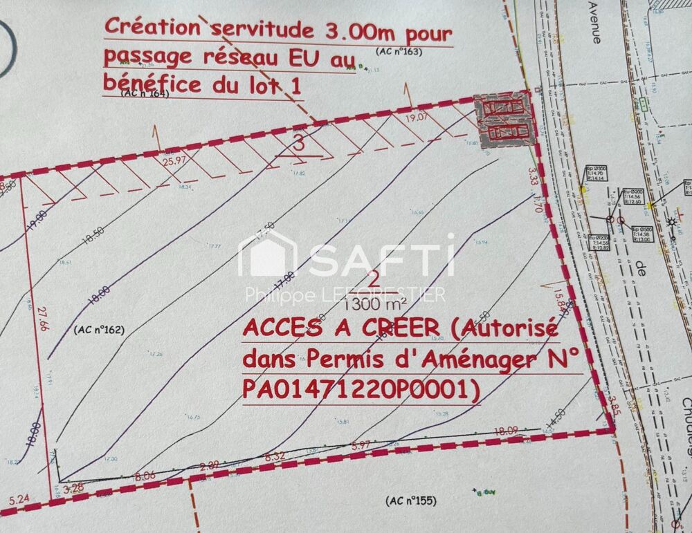 Vente Terrain Troarn. Terrain viabilisé de 1283 m². Troarn