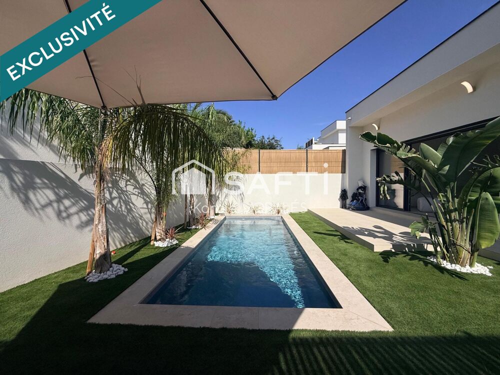 Vente Maison PERPIGNAN, PORTE D ESPAGNE, BELLE VILLA NEUVE DE 130 M2, T5 AVEC PISCINE ET GARAGE Perpignan