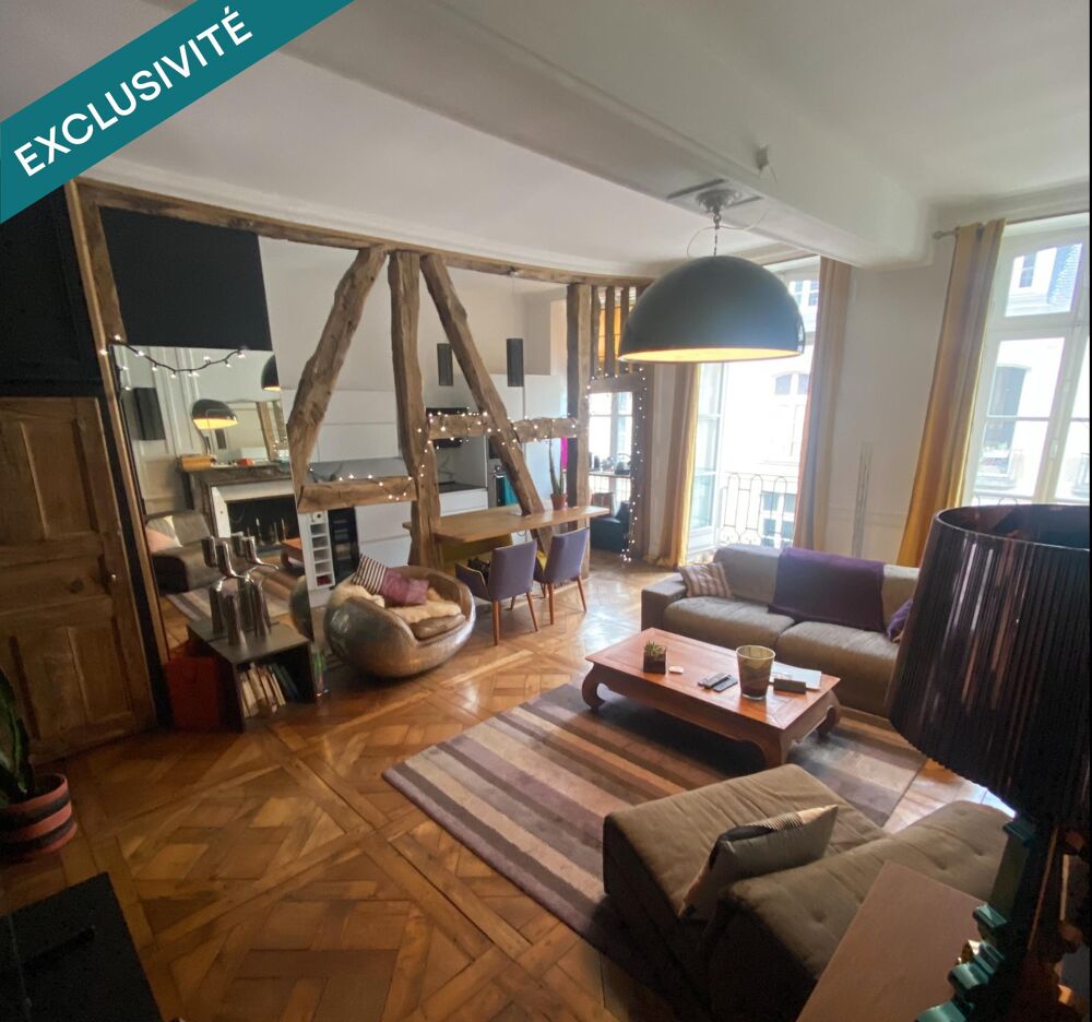 Vente Appartement Triplex de 155m2 (129m2 Carrez) centre de Rennes. Rennes
