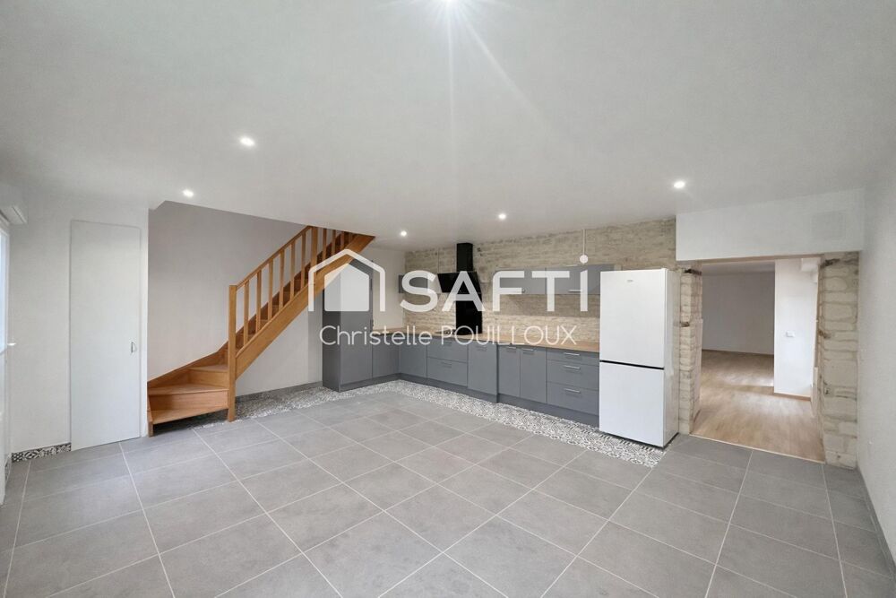 Maison rénovée, 3 chambres, 2 SDB, garage, jardin