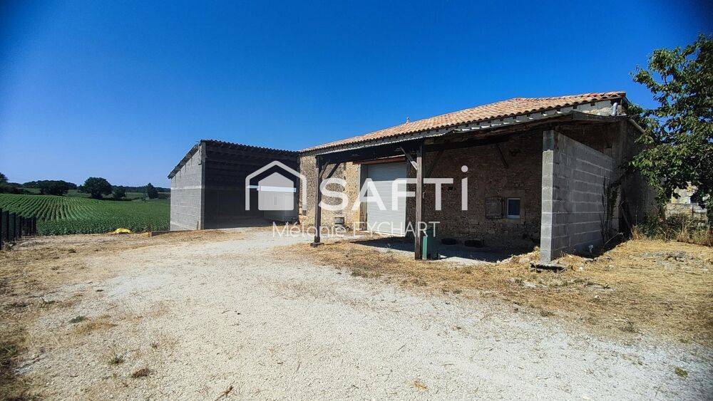 Vente Maison Grange de 228 m² avec toiture neuve, idéale artisan, stockage ou projet de réhabilitation, sur 1 500 m² de terrain. Rivieres
