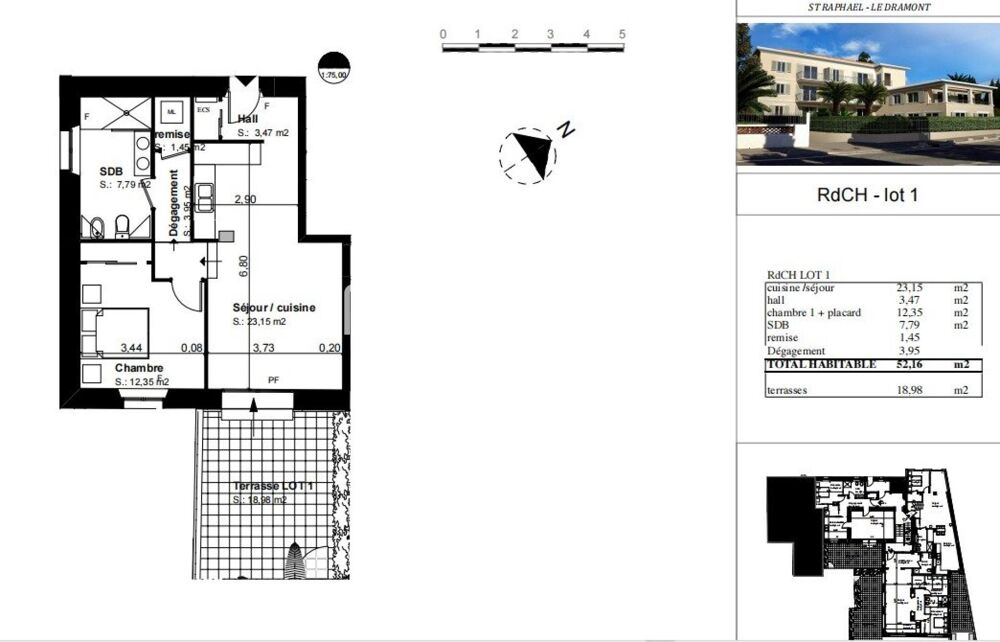 Vente Appartement SAINT-RAPHAËL – LE DRAMONT – 2 PIÈCES 49 M² – TERRASSE – PLAGE À 20 M Saint-raphael
