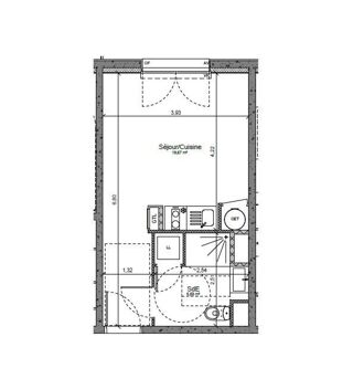  Appartement à vendre 1 pièce 25 m²