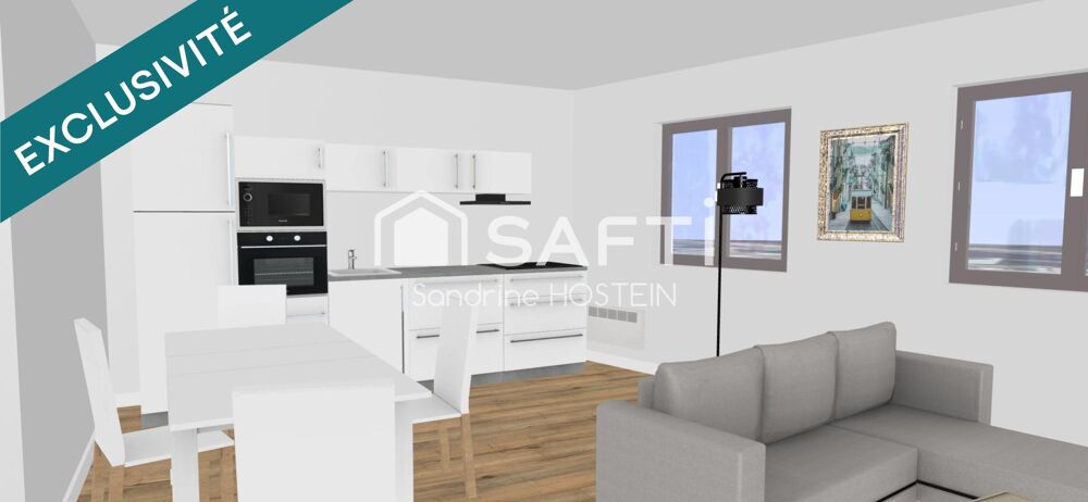 Appartement de 87m2 rénové avec 3 chambres et 2 salles de bain