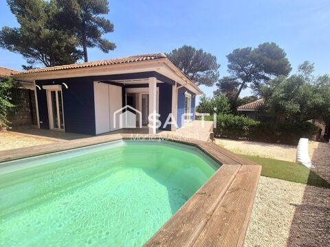  Beau Chalet  T3 - 2 chambres  de 50m2 entirement rnov, sur terrain de 234m2 cltur, au calme, avec piscine,  Gassin, proche Maison - 3 pice(s) - 50 m