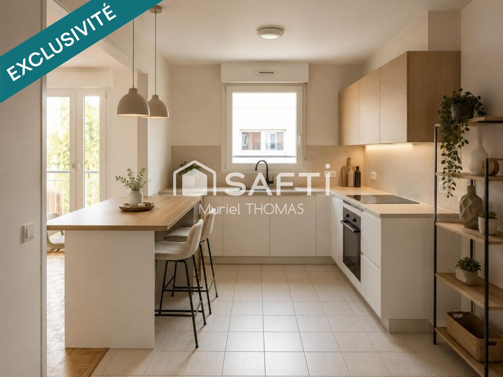Bourgoin T4 92 m² 3 chambres, balcons et ascenseur