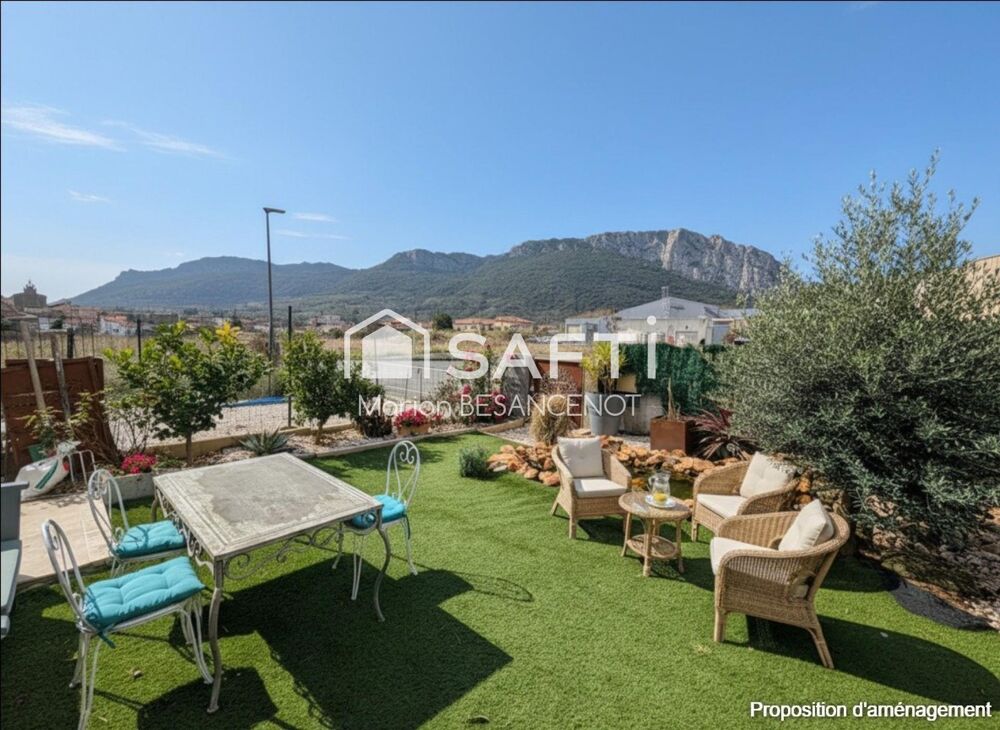 Maison de plain pied T3 de 60m² avec jardin et piscine
